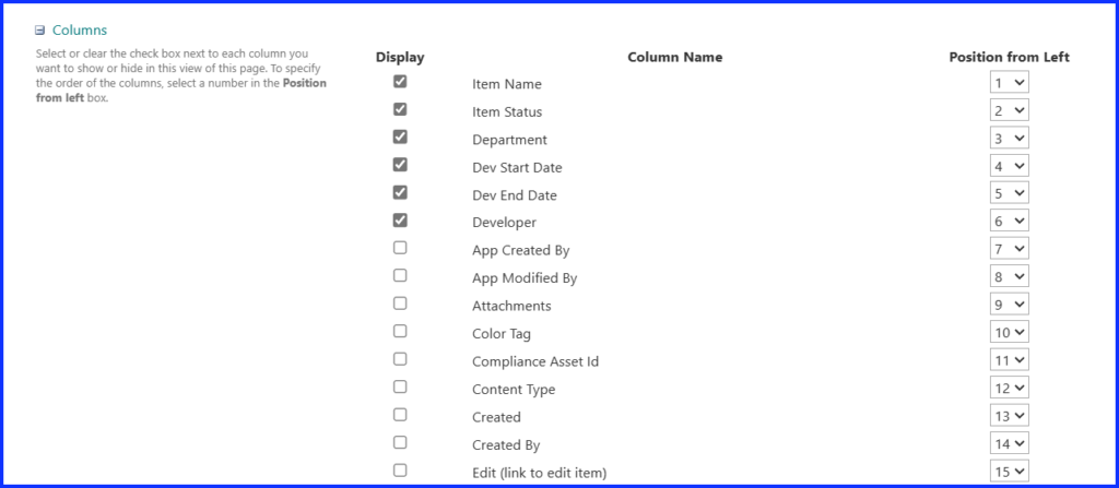 Select and Re-Order Columns