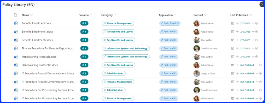 Document Library Formatting (from MS Learn)