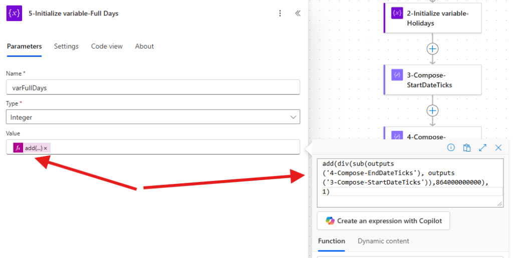 Initialize Variables Full Days