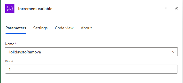 Increment Variable